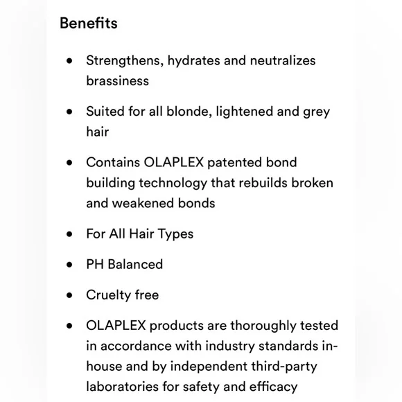 COPY - OLAPLEX No. 4P Blonde Enhancer Toning Shampoo, new! (#2) - Picture 5 of 5